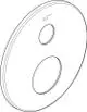 IS-JADO-Rosette-d163mm-fuer-Bade-o-Brausearmatur-Logo-JADO-A861086-Chrom-A861086AA gallery number 1